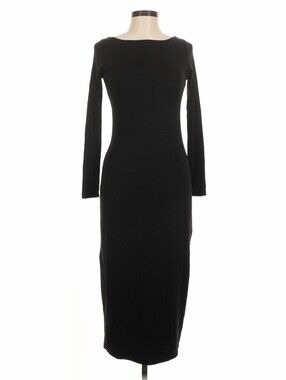 wild fable Black Long Sleeve Maxi Bodycon Dress